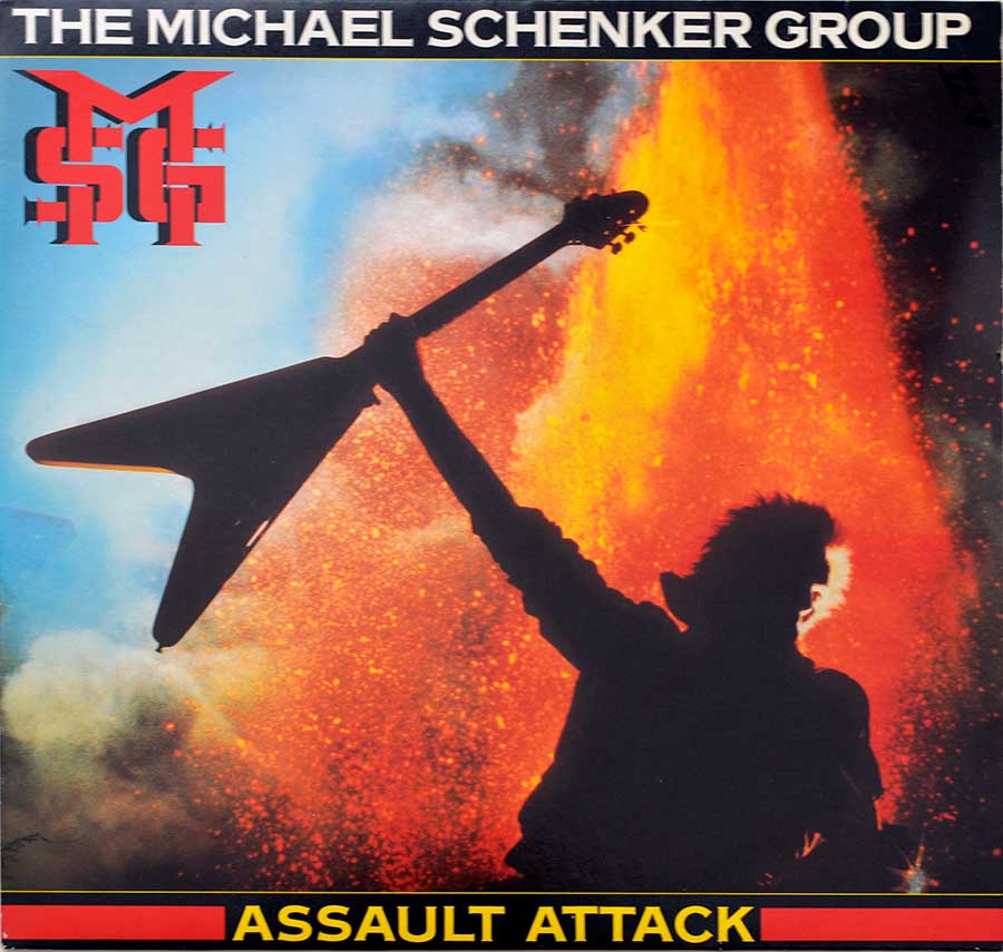 MSG MICHAEL SCHENKER GROUP - Assault Attack 12" Vinyl LP Album front cover https://vinyl-records.nl