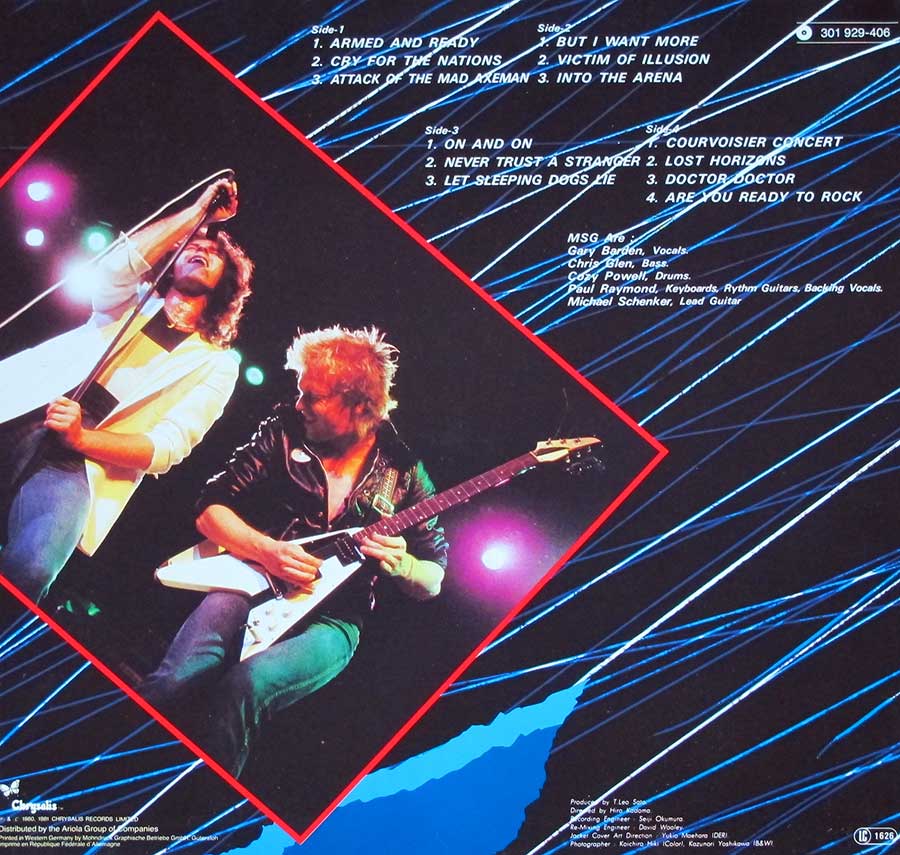 MSG Michael Schenker Group Live One Night at Budokan Album Cover