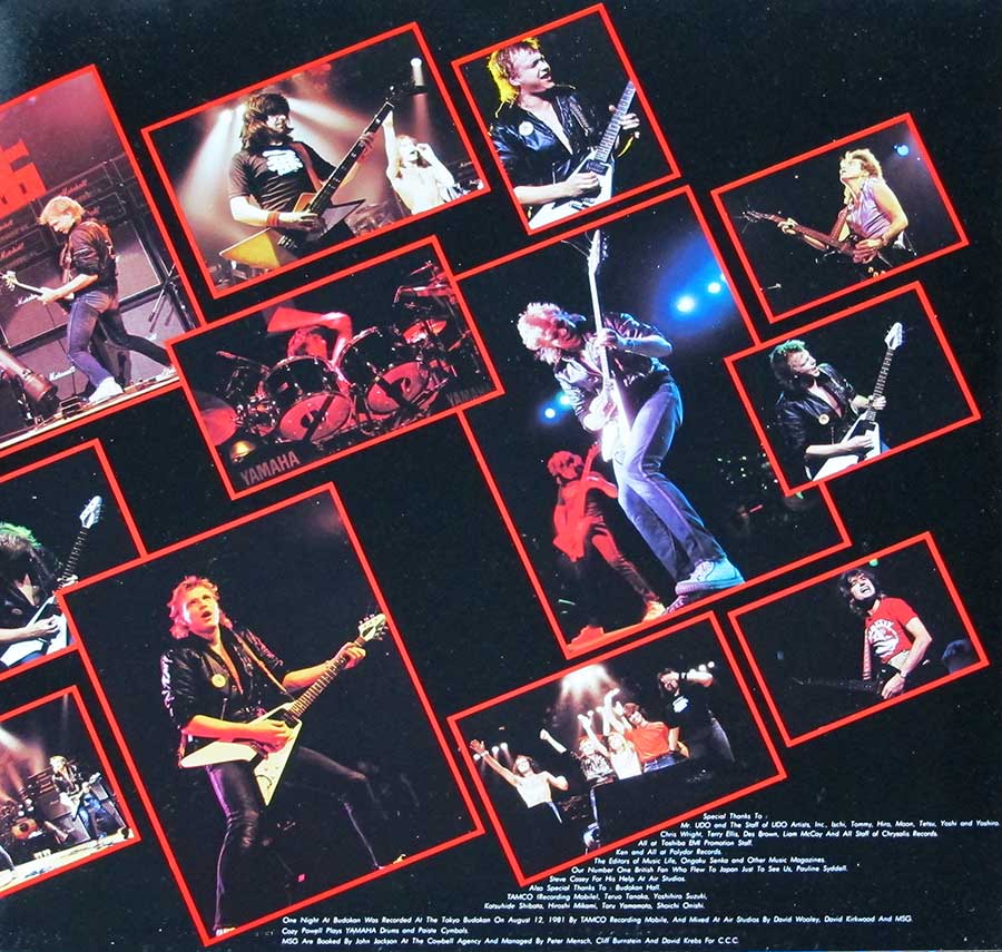 MSG Michael Schenker Group Live One Night at Budokan Album Cover