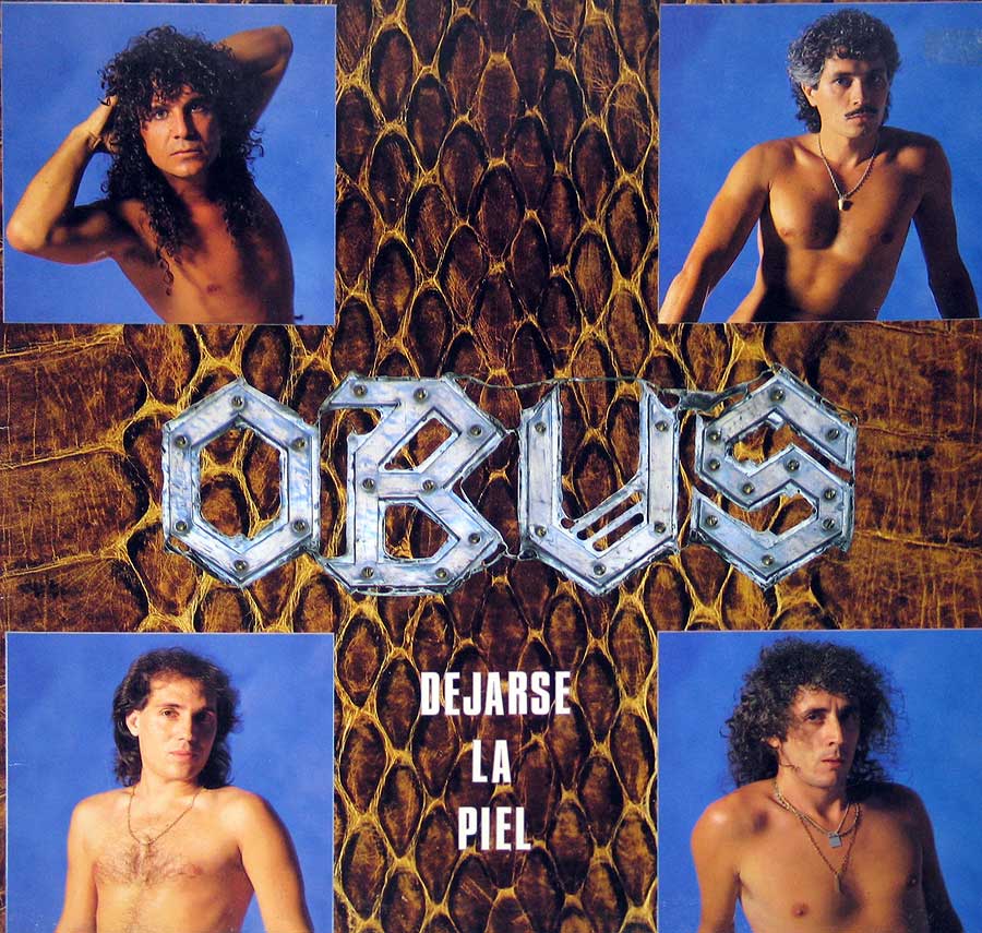 Photos of half-nude OBUS band-members on the album front cover 