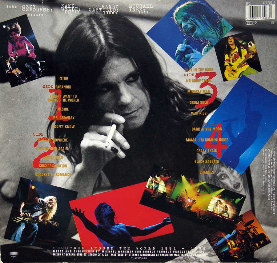 High Resolution Photo of Ozzy Osbourne Live and Loud 2LP + booklet 