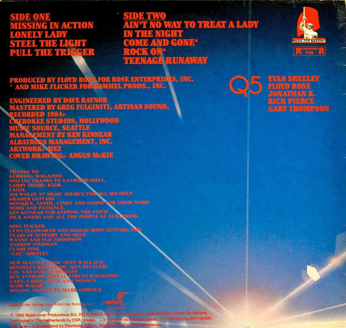 High Resolution Photo Album Back Cover of Q5 - Steel the Light https://vinyl-records.nl