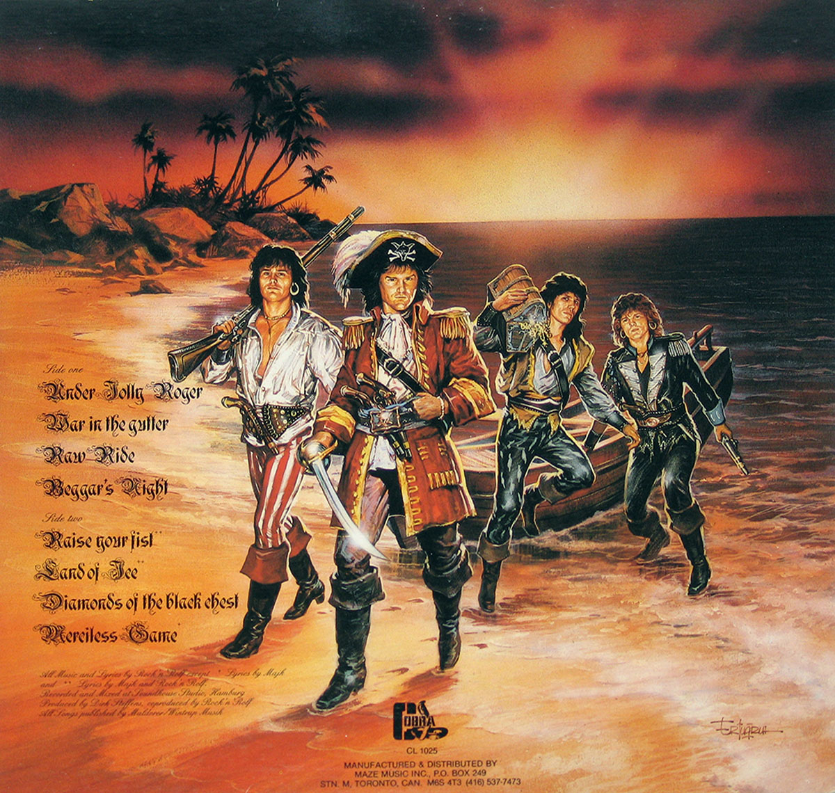 Running Wild Under Jolly Roger German Power Speed Metal Album