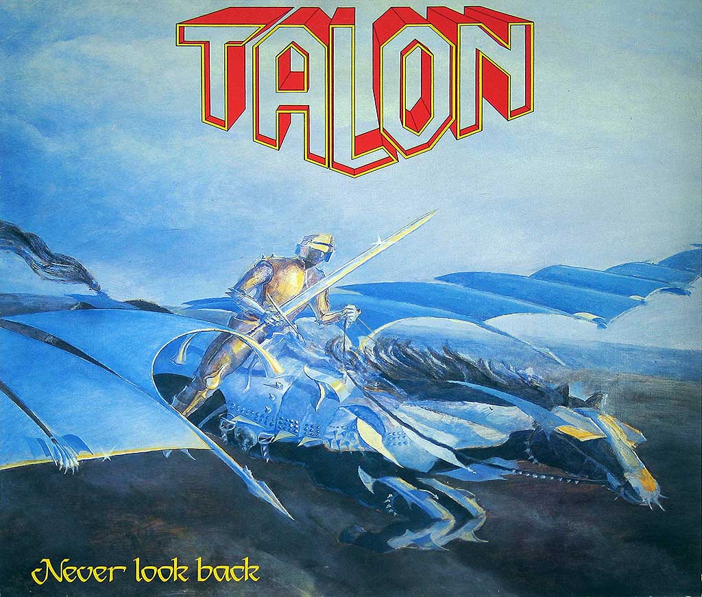 large album front cover photo of: TALON Never Look Back Steamhammer Records 12" Vinyl LP Album< 