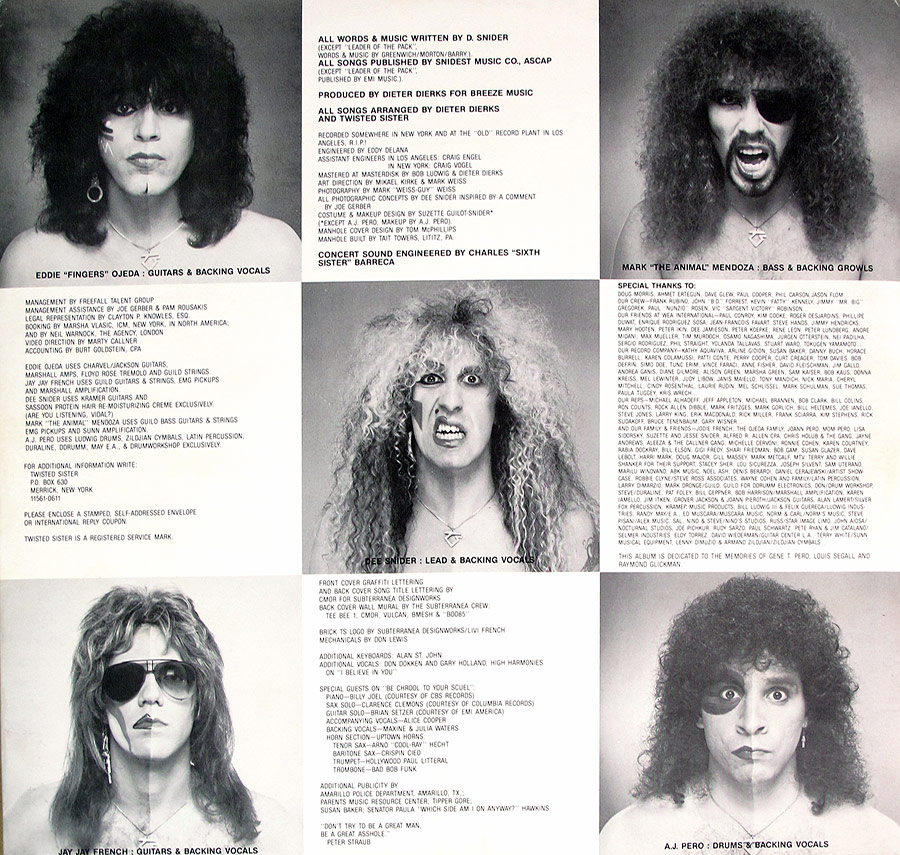 High Resolution Photos of twisted sister come out play gimmick pop-up 
