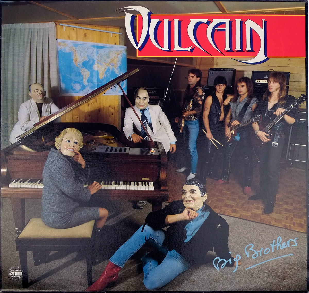   The masked "Big Brothers" featured on the album front cover are: Mikhail Gorbachev, François Mitterrand, Margaret Thatcher, Ronald Reagan. 