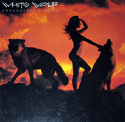 WHITE WOLF - Endangered Species album front cover vinyl LP album https://vinyl-records.nl