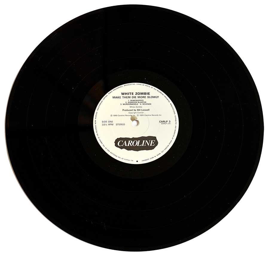Photo of 12" LP Record Side One WHITE ZOMBIE - Make Them Die Slowly  Vinyl Record Store https://vinyl-records.nl//