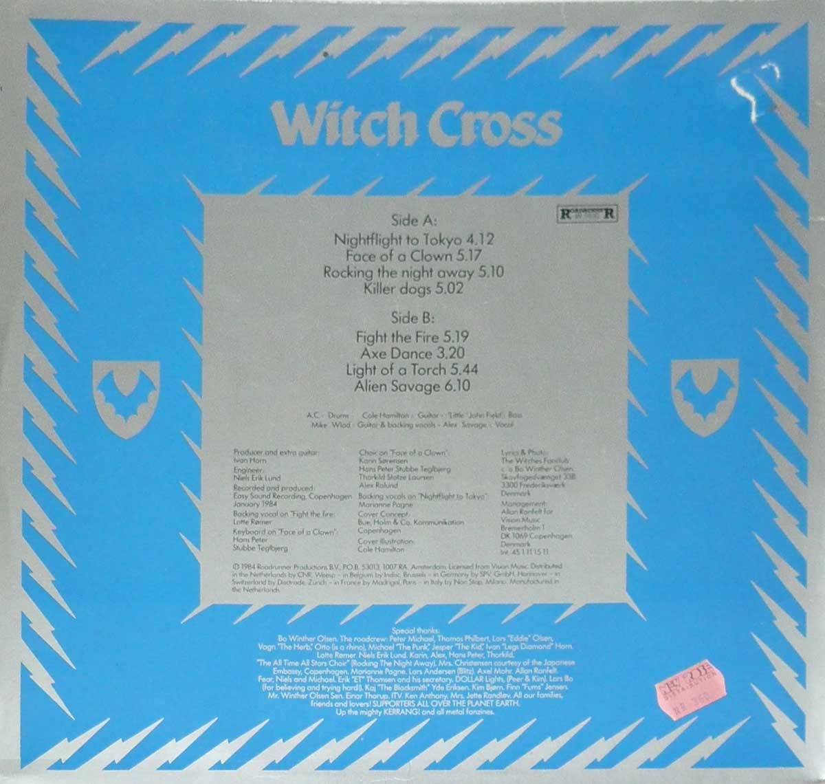 High Resolution Photo Album Back Cover of WITCH CROSS - Fit For Fight https://vinyl-records.nl