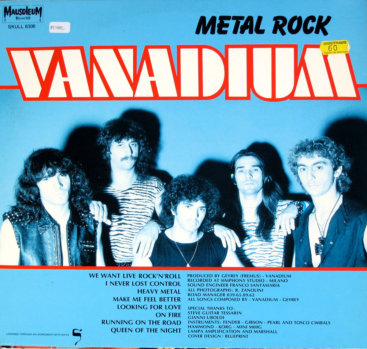 High Resolution Photo #11 VANADIUM ( Italy ) - Metal Rock https://vinyl-records.nl 