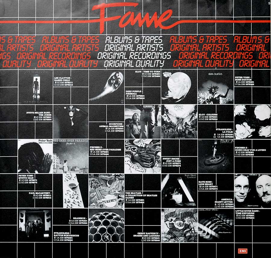 Original FAME Custom Inner Sleeve, Black and White Colour with Red Letting 