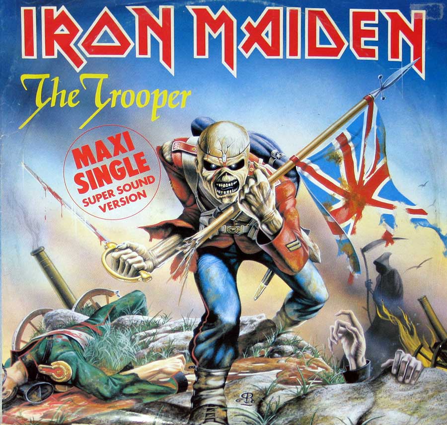 Front Cover Photo Of IRON MAIDEN - The Trooper (12" Maxi Single) Super Sound Version