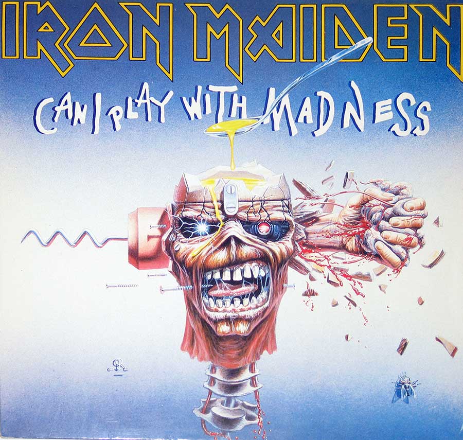 IRON MAIDEN - Can I Play With Madness ( Germany Release ) 12" MAXI vinyl 
 album front cover