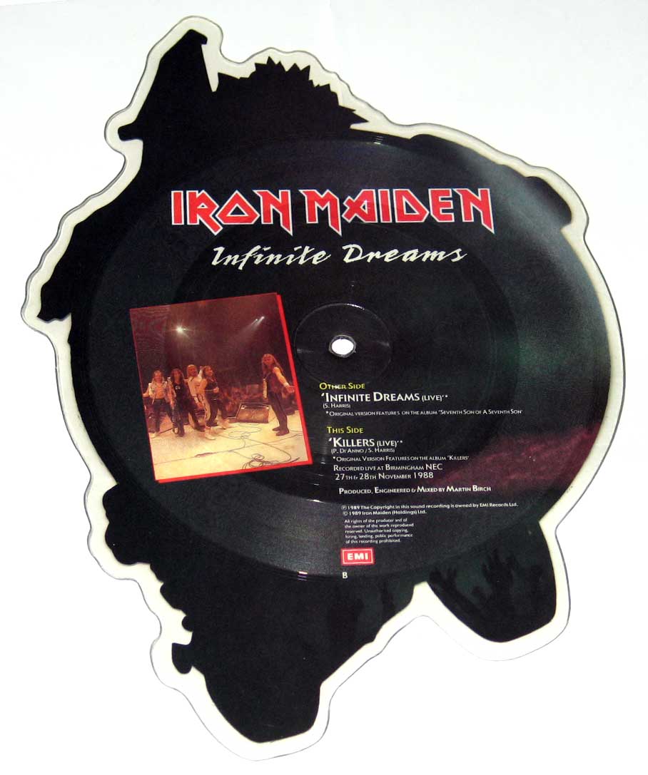 IRON MAIDEN Infinite Dreams Cut To Shape Shaped Picture Disc  vinyl lp record 