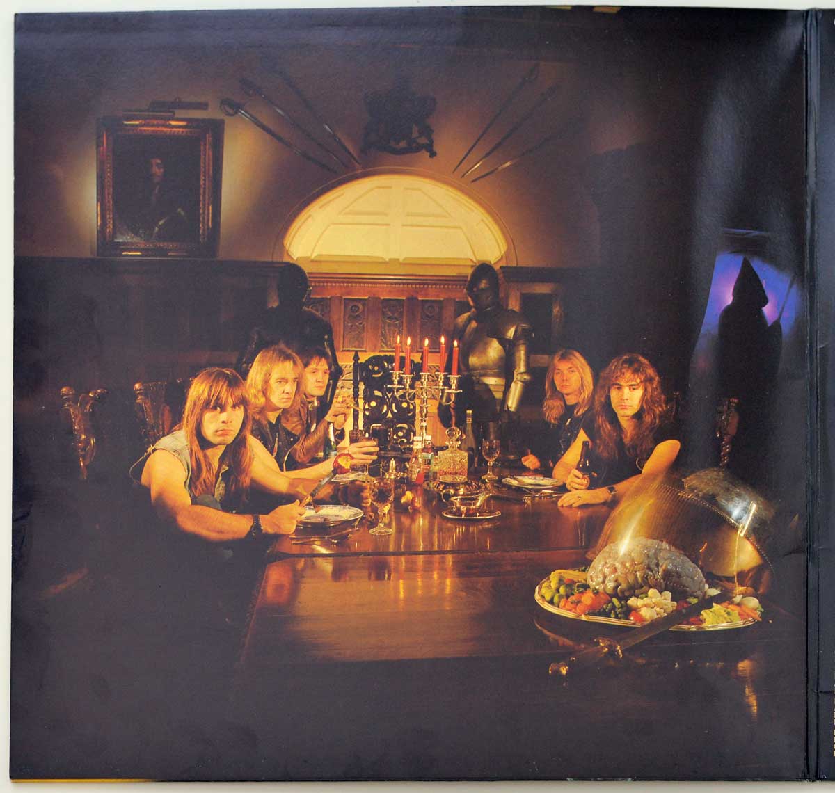 Photo of album back cover IRON MAIDEN - Piece of Mind ( Netherlands and Europe ) 