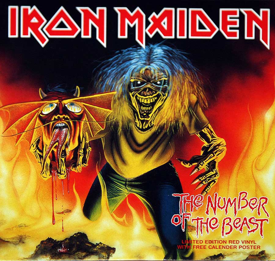 Photos of IRON MAIDEN The Number of the Beast 7" Red Vinyl on the Single Picture Sleeve 