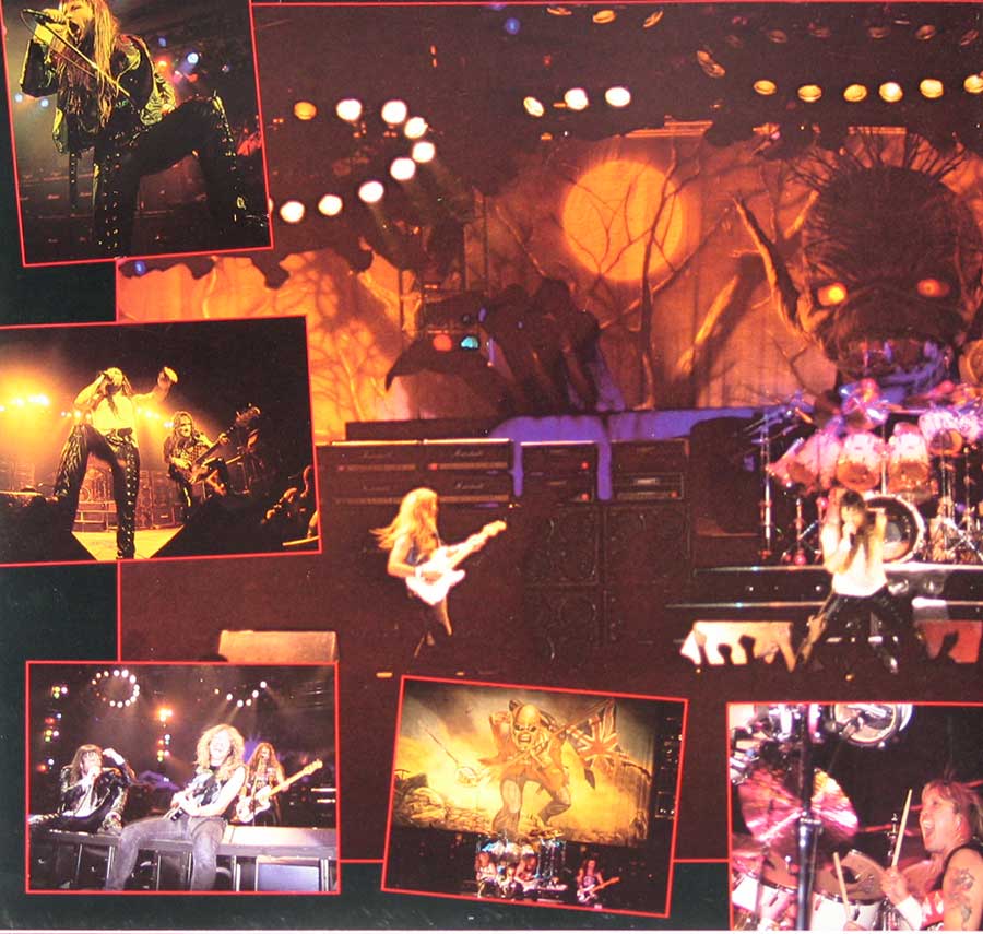 Photo of the left page inside cover IRON MAIDEN - A Real Live One Bruce Dickinson 12" Vinyl LP Album 