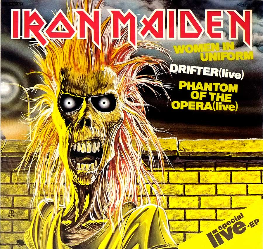 IRON MAIDEN - Women In Uniform Special Live 12" EP Record front cover https://vinyl-records.nl