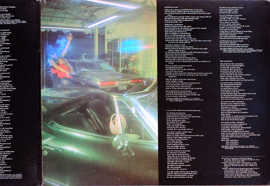 TOM WAITS - Blue Valentine Gatefold Cover 12" LP VINYL ALBUM
 inner gatefold cover