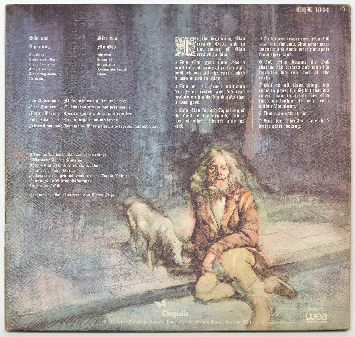 Album Back Cover  Photo of "JETHRO TULL - Aqualung France"