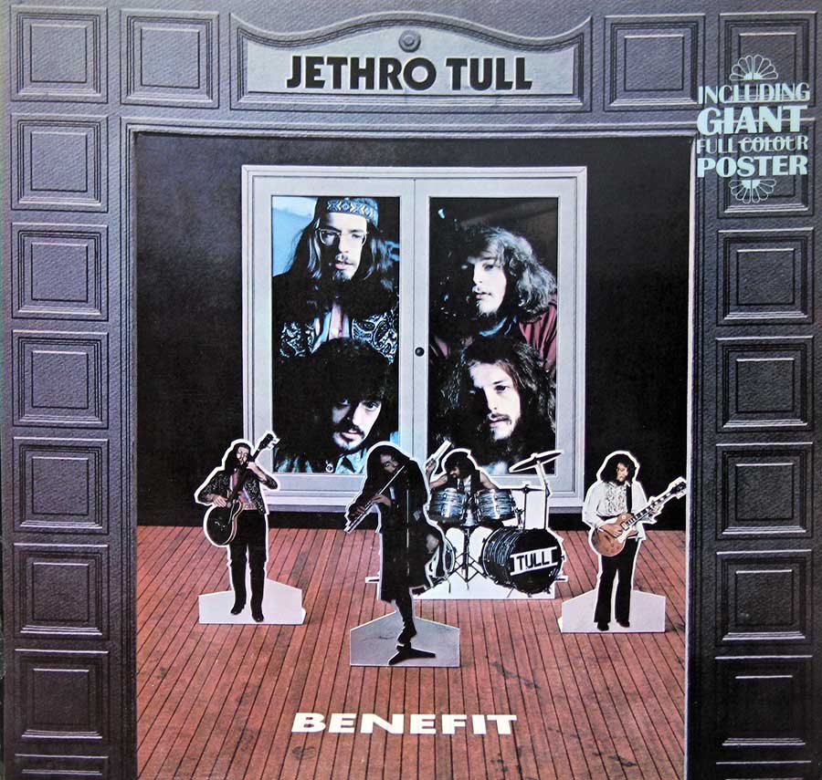 Front Cover Photo Of JETHRO TULL - Benefit 12" Vinyl LP Album + Huge Poster