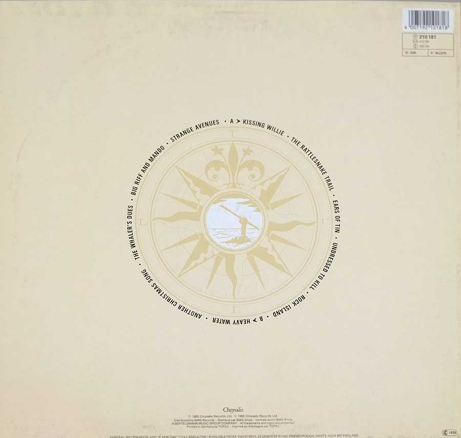Photo of album back cover JETHRO TULL - Rock Island 12" LP Vinyl Album 