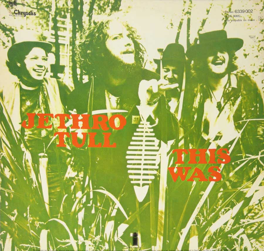 Photo of album back cover JETHRO TULL - This Was German Release Pink Island Gatefold 12" Vinyl LP Album