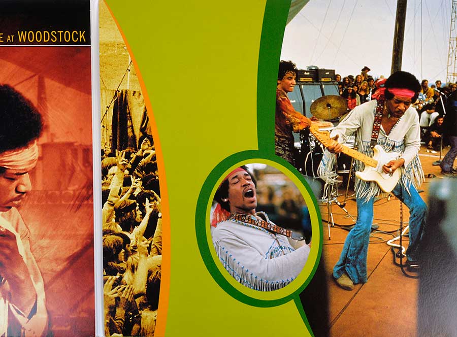 Photo Two of the original custom inner sleeve  JIMI HENDRIX - Live at Woodstock 3LP 12" Vinyl LP Album 