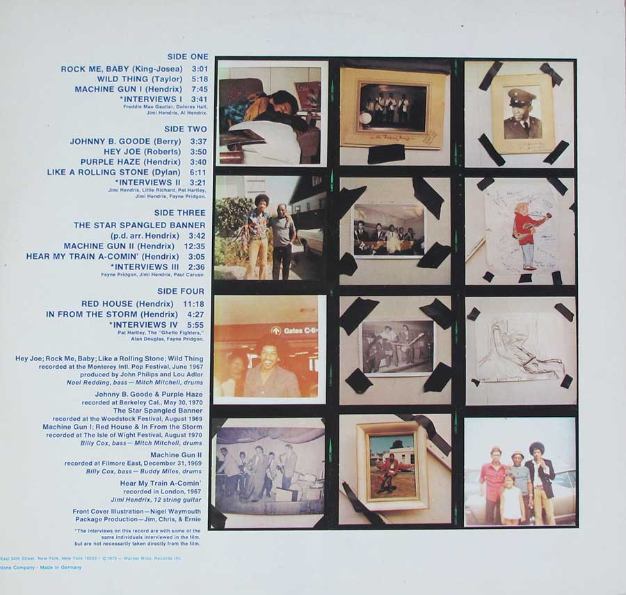 Photo of the right page inside cover Sound Track Recordings From The Film