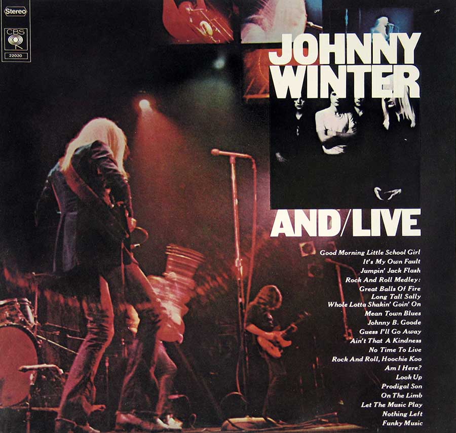 Front Cover Photo Of JOHNNY WINTER AND & AND LIVE 2LP Vinyl ALBUM