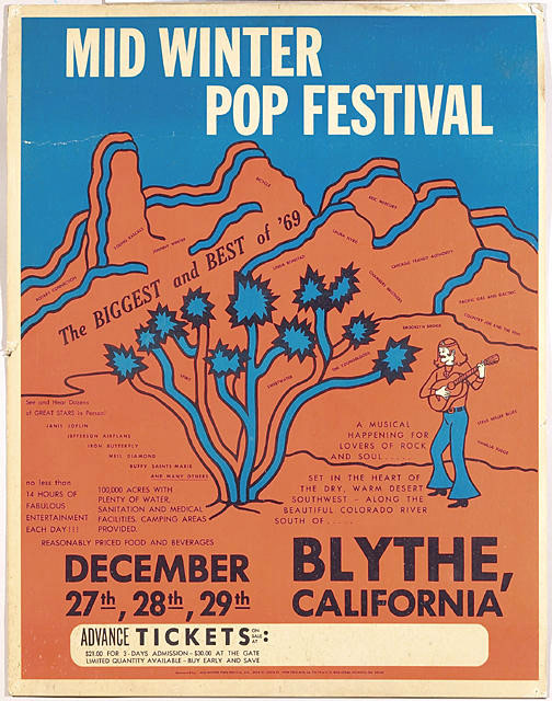 Photo of the Poster for the Blythe Music festival 