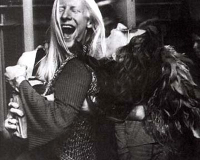 Photo of 1969 johnny winter and janis joplin having fun together 