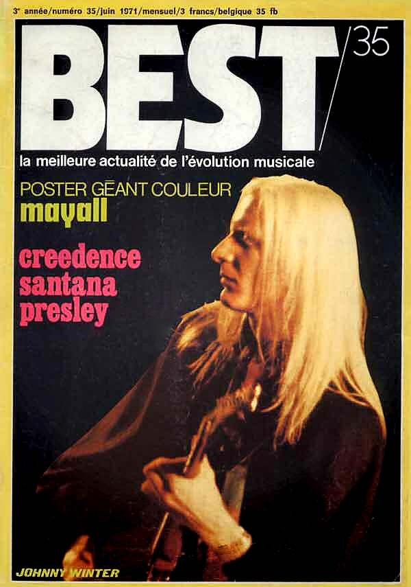 Photo of Best (France) Magazine, June 1971: Johnny Winter 