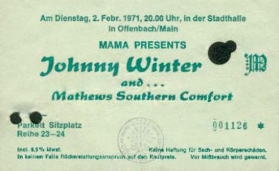 Photo of Mama Presents: Johnny Winter and Matthews Southern Comfort  