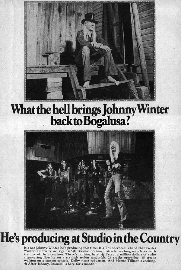 Photo of What the hell brings Johnny Winter back to Bogalusa? 