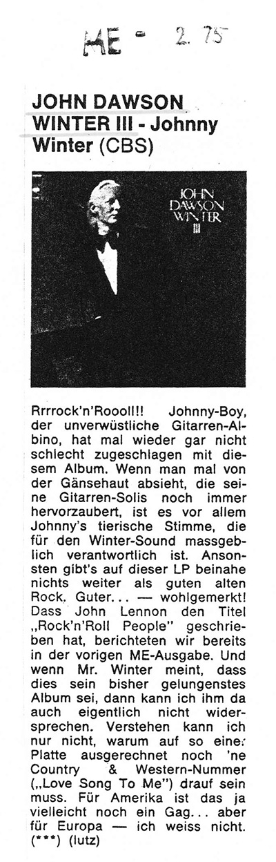 Musical Express Germany by Lutz - Feb 1974 