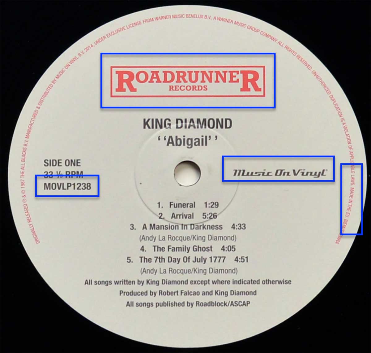 Photo of record 1 of KING DIAMOND - Abigail (Music On Vinyl) 