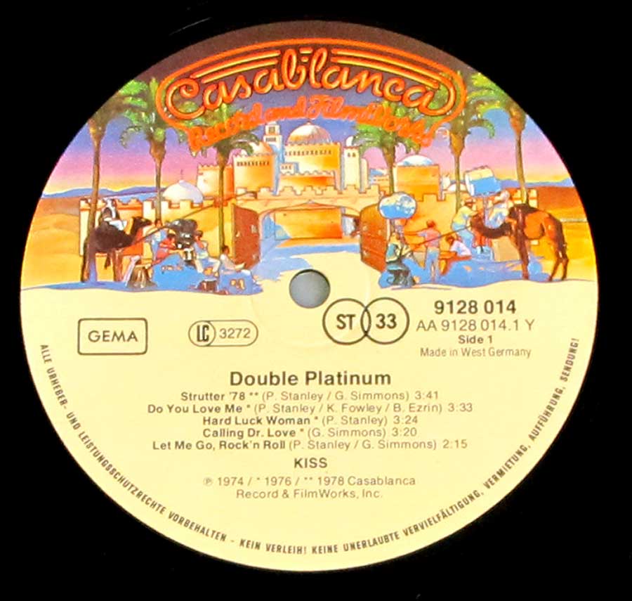 "Double Platinum" Record Label Details: Casablanca 9128 014 