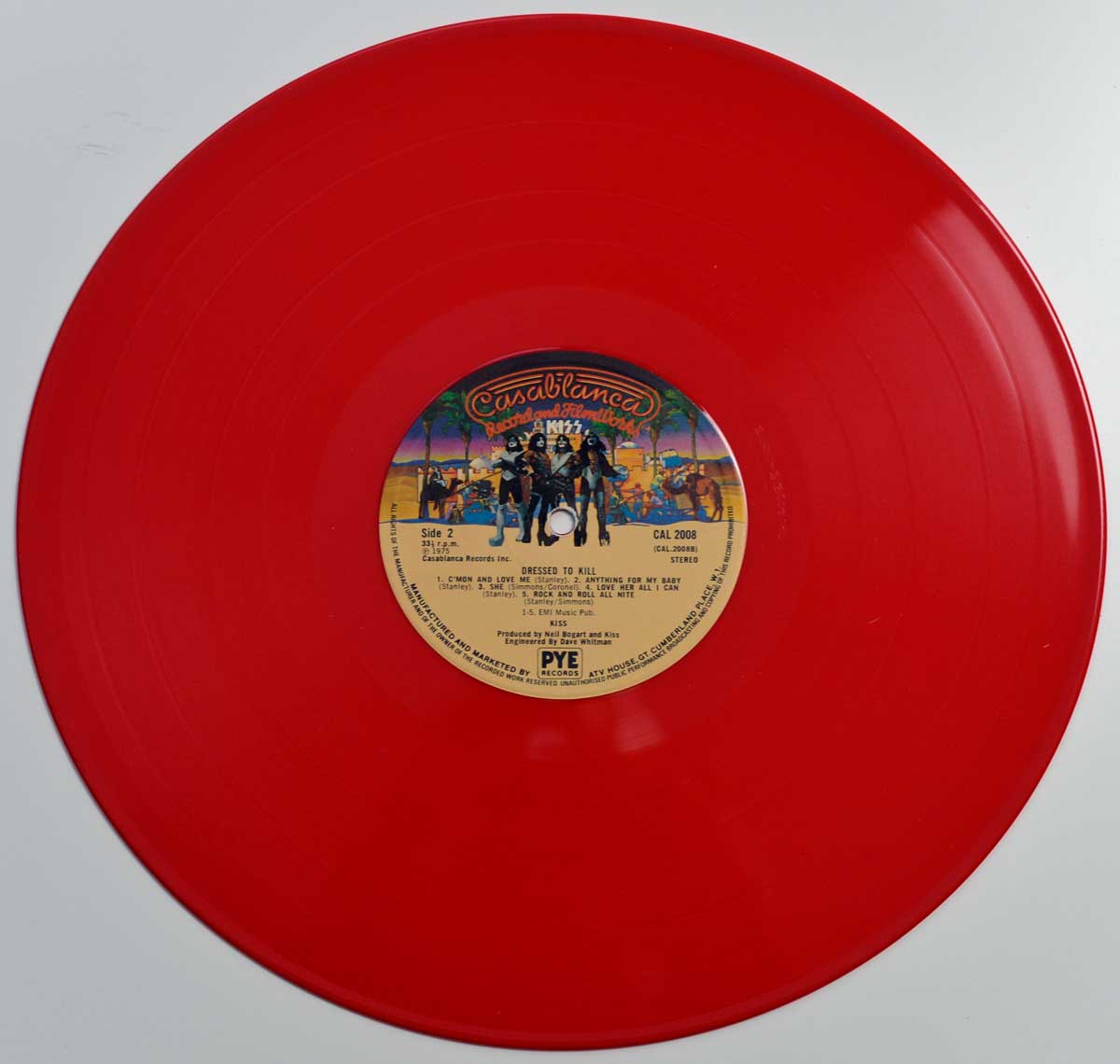 Photo of Side B KISS - Dressed To Kill Red Vinyl 
