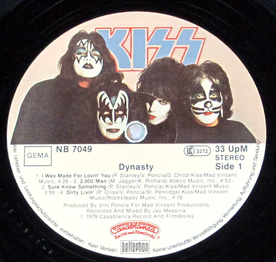 "Dynasty" Record Label Details: Bellaphon / Casablanca NB 7048 ℗ 1979 Casablance Sound Copyright 