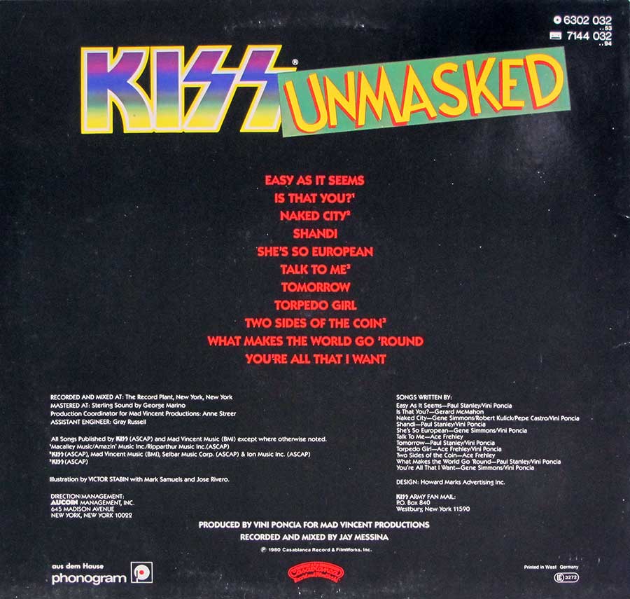High Resolution Photo #2 KISS Unmasked 