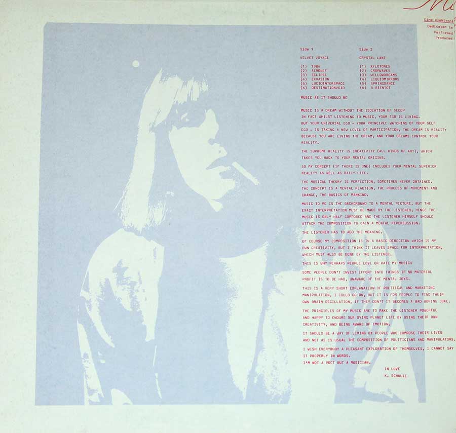 Album Custom Inner Sleeve photo of "Mirage" by "Klaus Schulze"