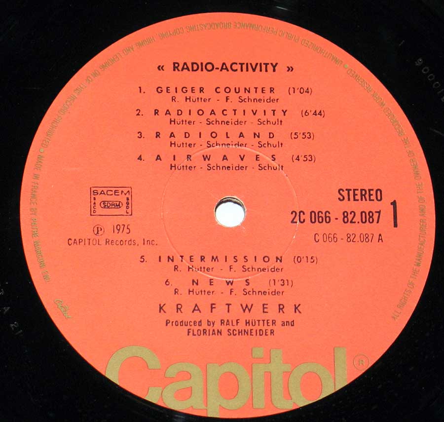 Photo of record 1 of Kraftwerk - Radio-Activity ( French Release ) 