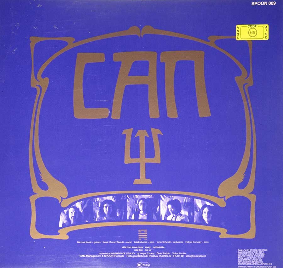 CAN - Future Days German Release 12" Vinyl LP Album 
 back cover