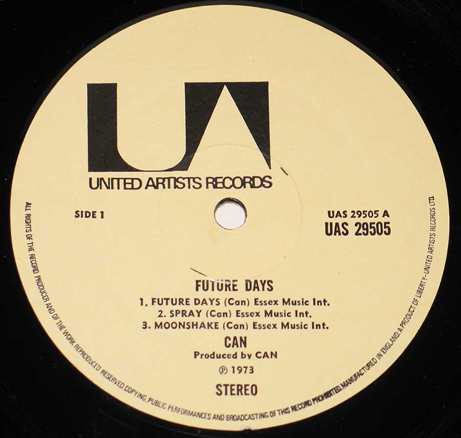 "Future Days" Record Label Details: Description ℗ 1973 Sound Copyright 