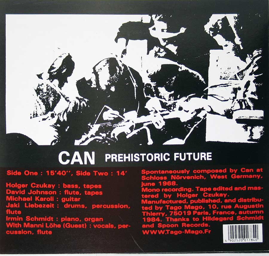 Photo of album back cover CAN - Prehistoric Future 12" Vinyl LP Album 