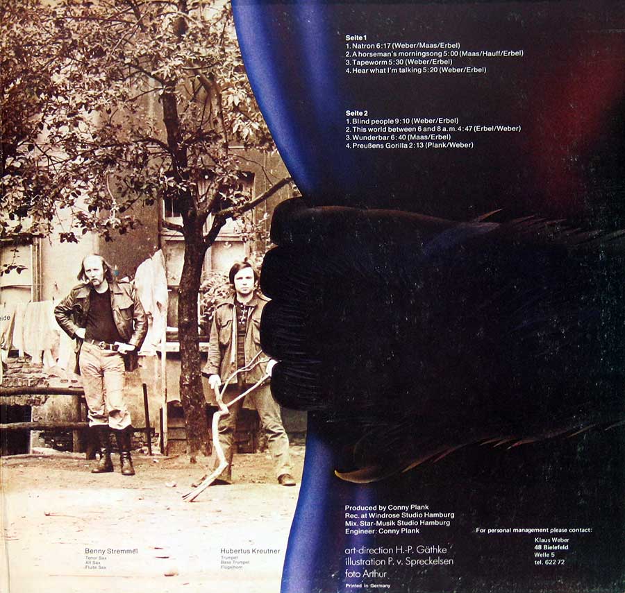 CREATIVE ROCK - Gorilla KrautRock Brain Metronome 12" Vinyl LP Album inner gatefold cover