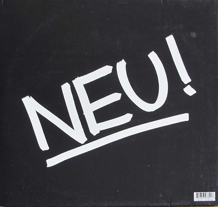 NEU! - '75 Brain records 1975 12" LP VINYL ALBUM back cover