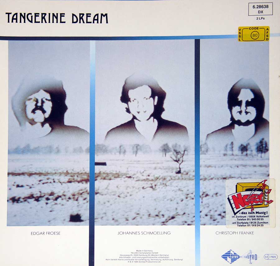 TANGERINE DREAM - Poland The Warsaw Concert 12" VINYL LP ALBUM back cover