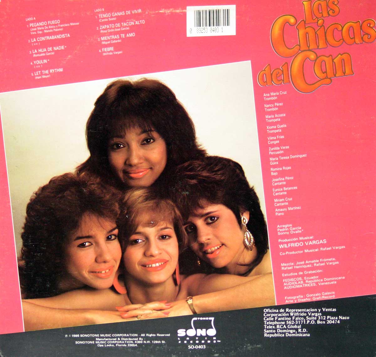 Back Cover Photo Las Chicas del Can Pegando Fuego  Vinyl Record Store https://vinyl-records.nl//